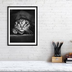 Chara-beag - 30cm x 40cm, 11.8inches x 15.8inches, Black